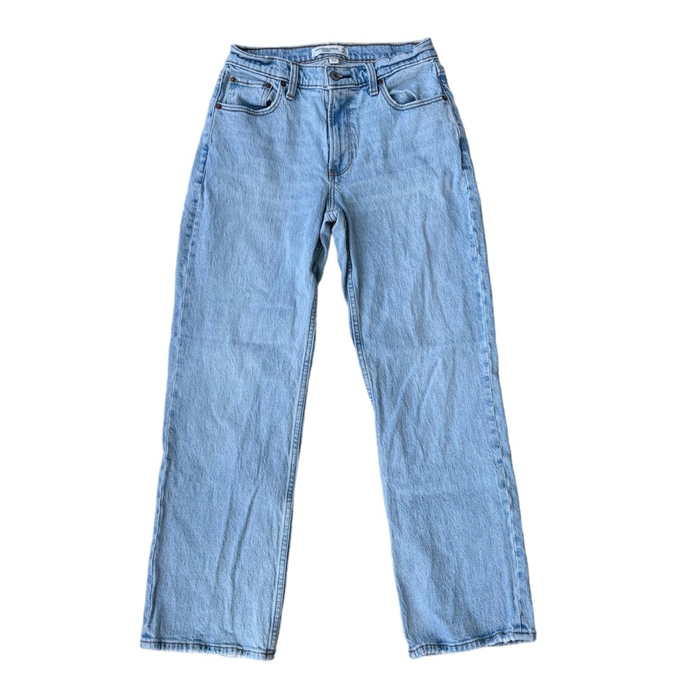 Abercrombie & Fitch Women’s The Baggy Low Rise Curve Love Straight Leg Jeans
